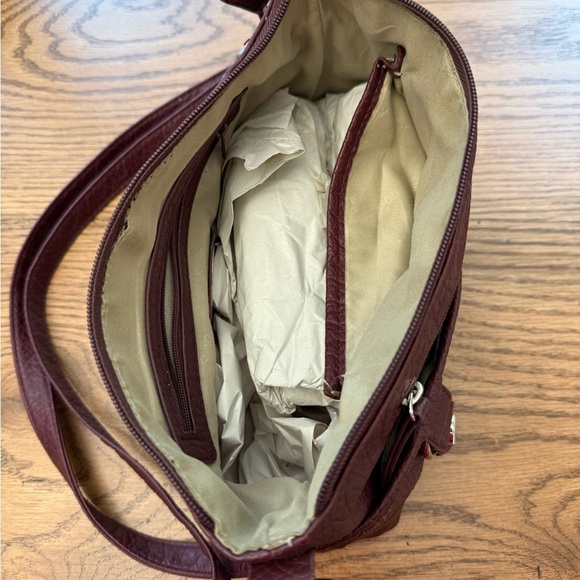 Rosetti Burgundy/Brown Faux Leather Purse/Shoulder Bag Preowned - Picture 10 of 11